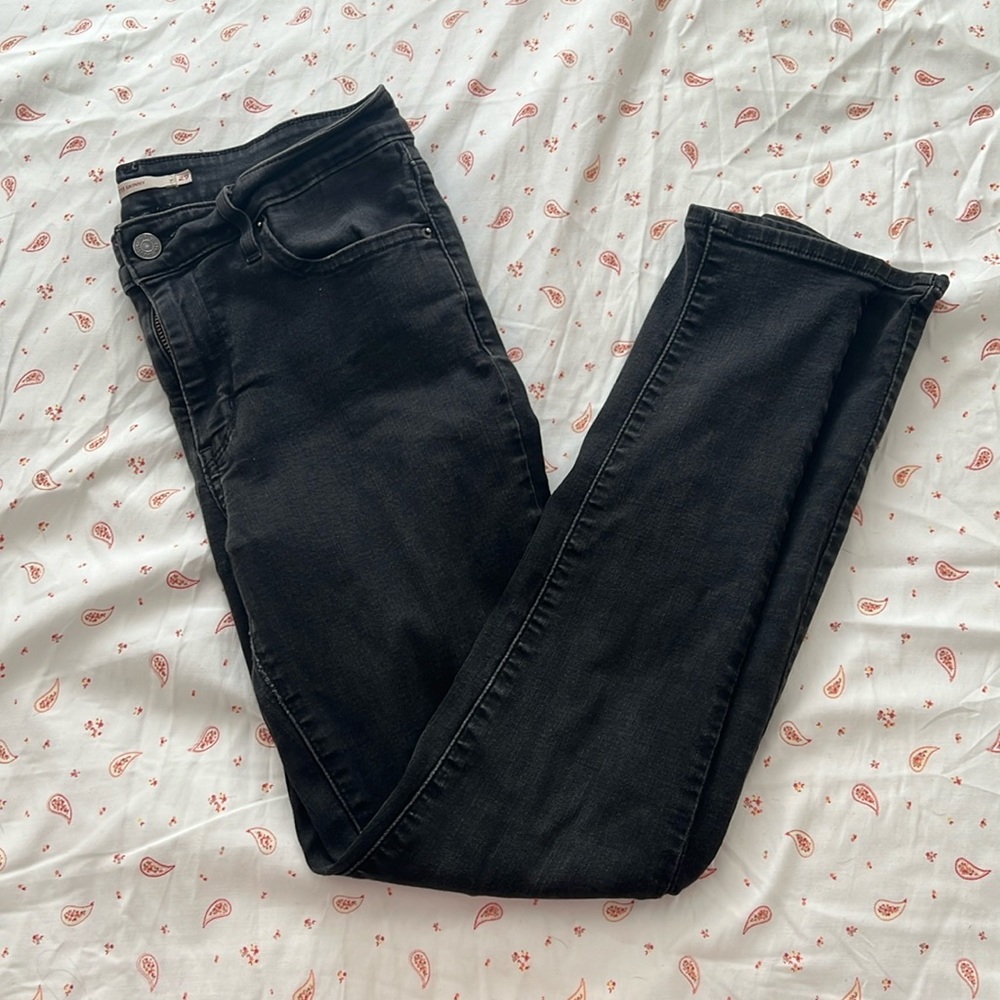LEVIS Black Skinny Midrise Jeans (Size:29)